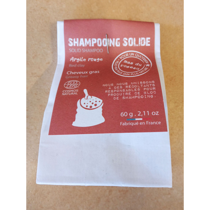 Shampooing solide à l'argile rouge 60g MAS DU ROSEAU