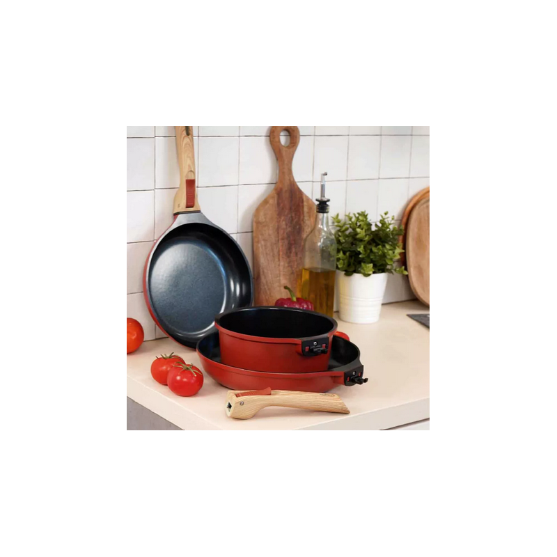 Batterie de cuisine amovible 7 pieces PASSION