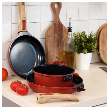 Batterie de cuisine amovible 7 pieces PASSION