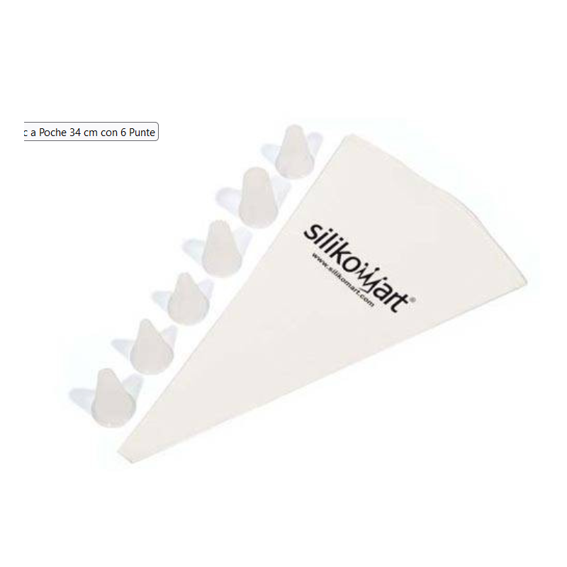 Sac à poche 34cm avec 6 embouts SILIKOMART