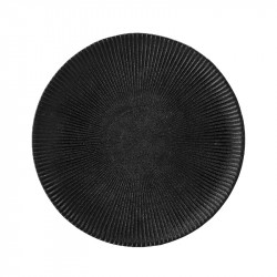Assiette plate noire Neri grès D23cm