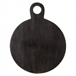 Planche ronde noir Acacia  L46xH1,5xW36cm
