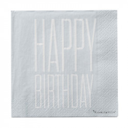 Serviettes en papier Happy Birthday