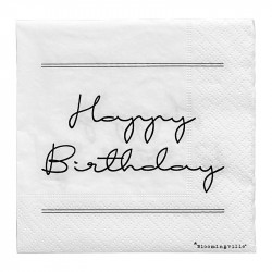 Serviettes en papier Happy Birthday