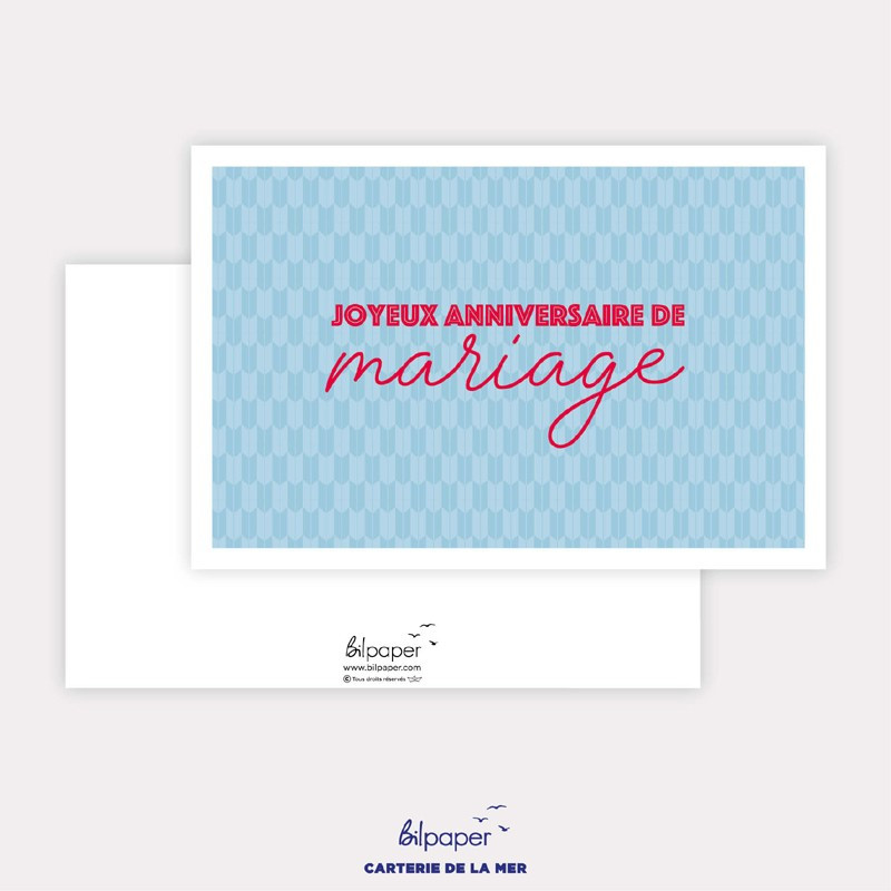 Carte joyeux anniversaire de mariage