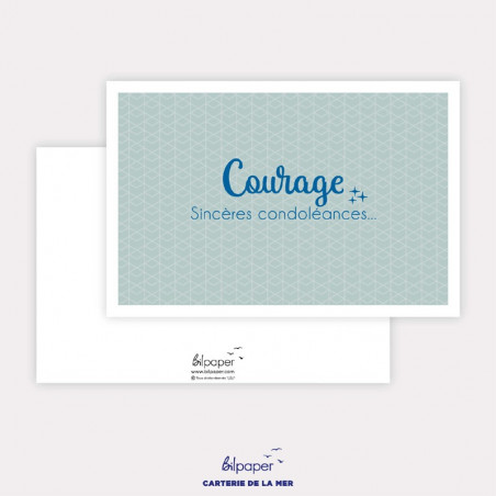 Carte courage sincères condoléances