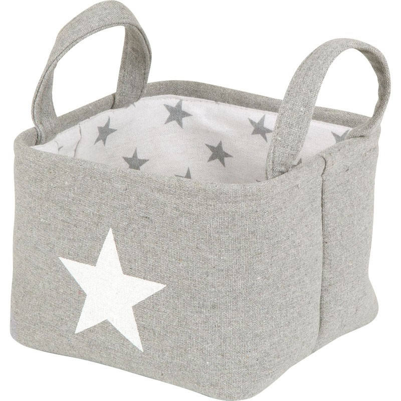 panière mon étoile petit modèle gris