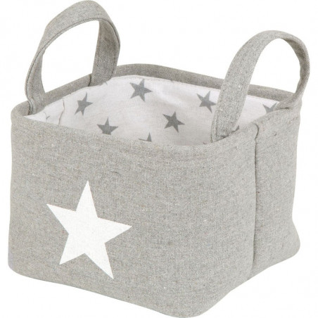 panière mon étoile petit modèle gris