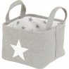 panière mon étoile petit modèle gris