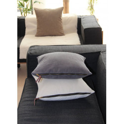 Coussin velours anthracite 45*45
