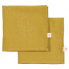 set de 2 serviettes 40*40 lina colombo pluie or