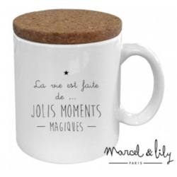 Mug Marcel et Lily "la vie est faite de jolis moments magiques"