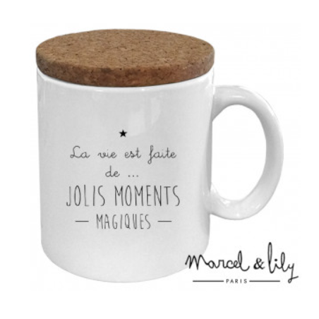 Mug Marcel et Lily "la vie est faite de jolis moments magiques"