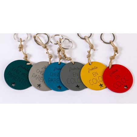 Porte clé disque parents / en coloc