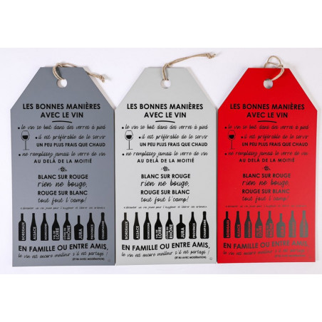 étiquette GM les bonnes manières avec le vin