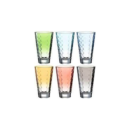 6 Verres optic pastel assorti