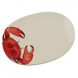 plat oval crabe 37*27 cm