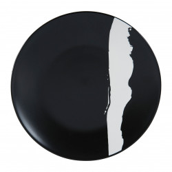 assiette plate bronze noir et blanc D27