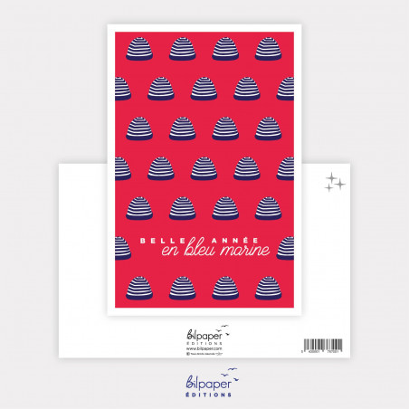 belle année en bleu marine