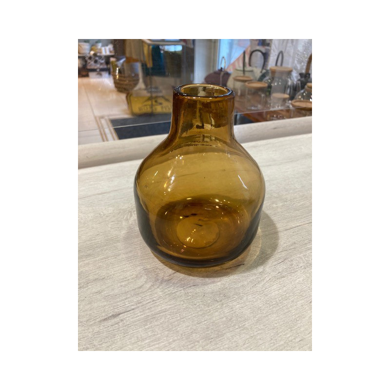 Vase cyrius brun D.11*H13 cm