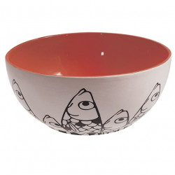 saladier collection sardines corail 24*10 cm BY SHERE