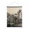 Toile chanvre noir 98*75 cm bambou