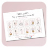 Coffret 12 cartes étapes, collection petit lapin