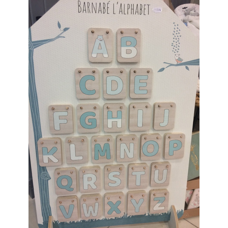Barnabé guirlande alphabet de lettres, lettre Q tribu bois joli