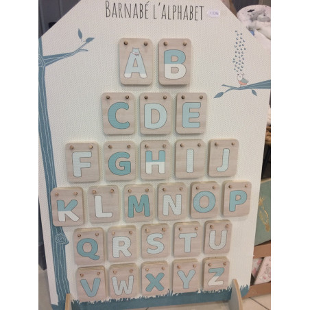 Barnabé guirlande alphabet de lettres, lettre Q tribu bois joli