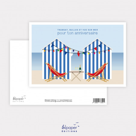 Carte transat anniversaire