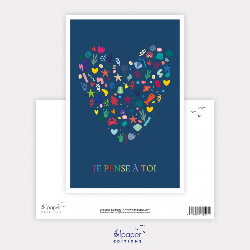 Carte je pense à toi