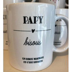 Mug ceramique papy bisous
