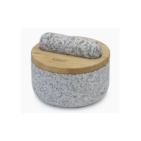 Pilon et mortier Dash avec couvercle en bambou