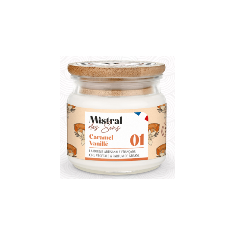 Bougie 150ml caramel vanillé Mistral des sens