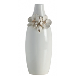 Vase Amour de fleurs blanc 10.5/24cm