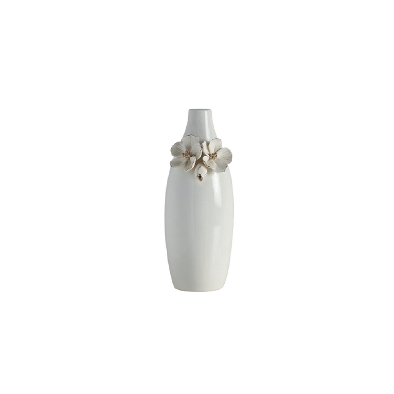 Vase Amour de fleurs blanc 10.5/24cm