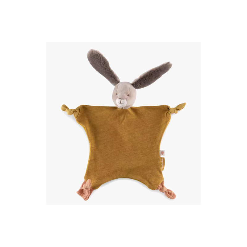 doudou lapin ocre trois petits lapins Moulin Roty