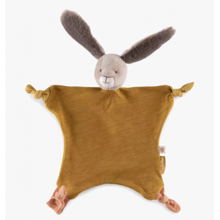 doudou lapin ocre trois petits lapins Moulin Roty