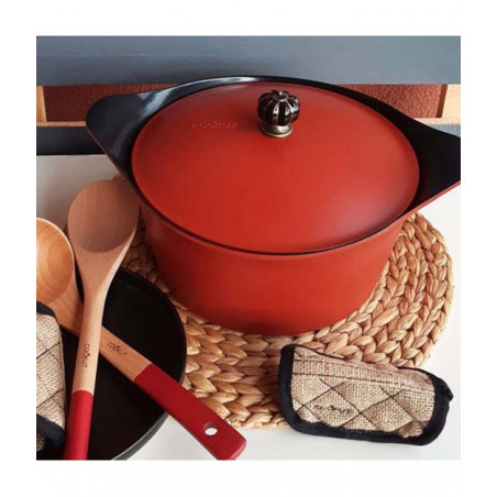 ma jolie cocotte rouge 24 cm COOKUT personnalisable