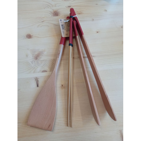 ustensile bois baguette/spatule/pince PASSION cookut