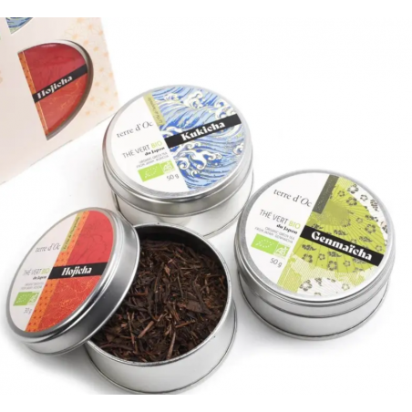 Coffret 3 thés japonais Terre d'Oc