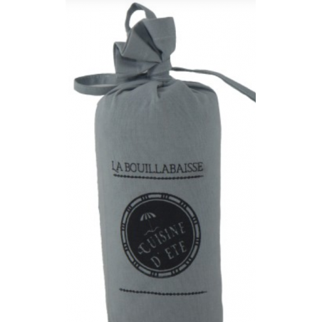 LOT TABLIER ET MANIQUES GRIS ETHER SUD ETOFFE