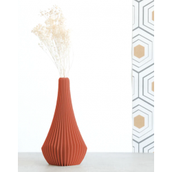 Vase Ailettes MK Design small terracotta
