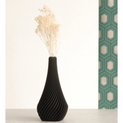 Vase Ailettes twist MK Design small noir
