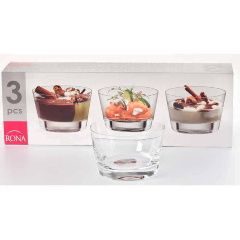 Boite de 3 verrines coniques 27 cl Bastide