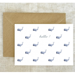 Carte postale La baleine Bleu coquille (copie)