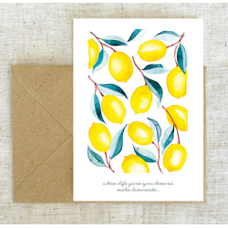 Carte postale Les citrons Bleu coquille