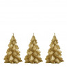 Set de 3 bougies sapins