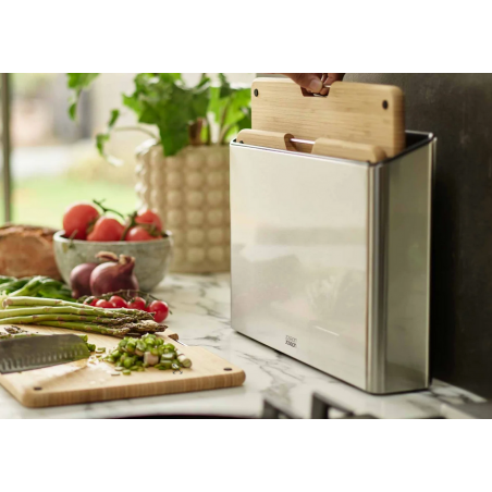 ensemble de 3 planches à découper à découper en bambou + étui de rangement