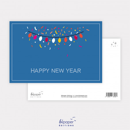 Carte happy new year lampions